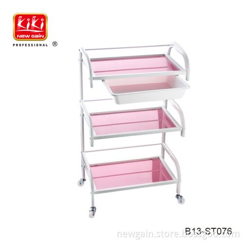 Salon Trolley Cart Spa Nail Pedicure Manicure Beauty Spa Rollers Storage Cart B13-ST076